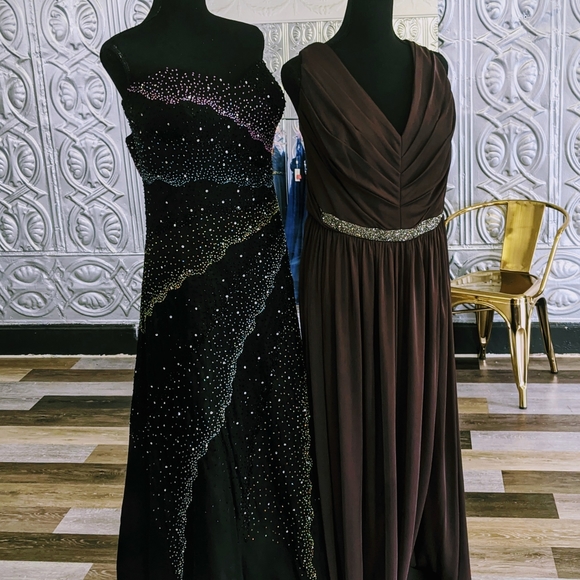 LAST CHANCE Beaded Strapless Prom Dress - Picture 2 of 3